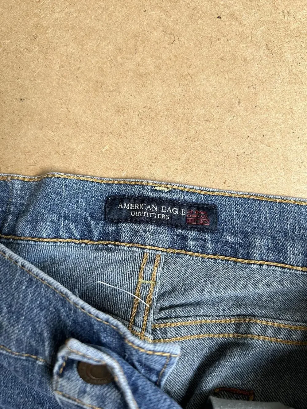 Y2K American Eagle Outfitters Pants Mens 30x32 Blue Denim Chino Straight Stretch
